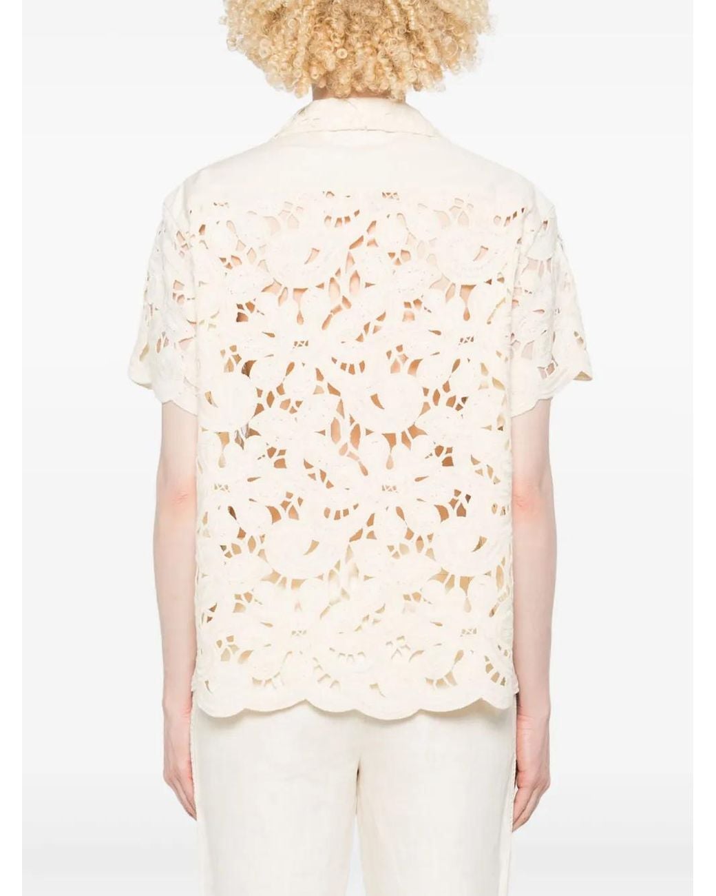 Moncler White 1/2 Lace Bowling
