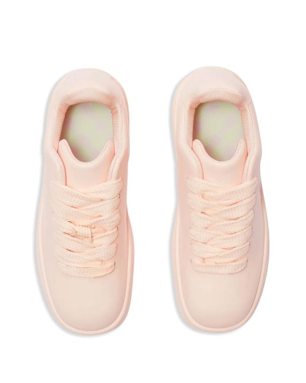 Burberry Pink Neon Leder Schnürsneaker