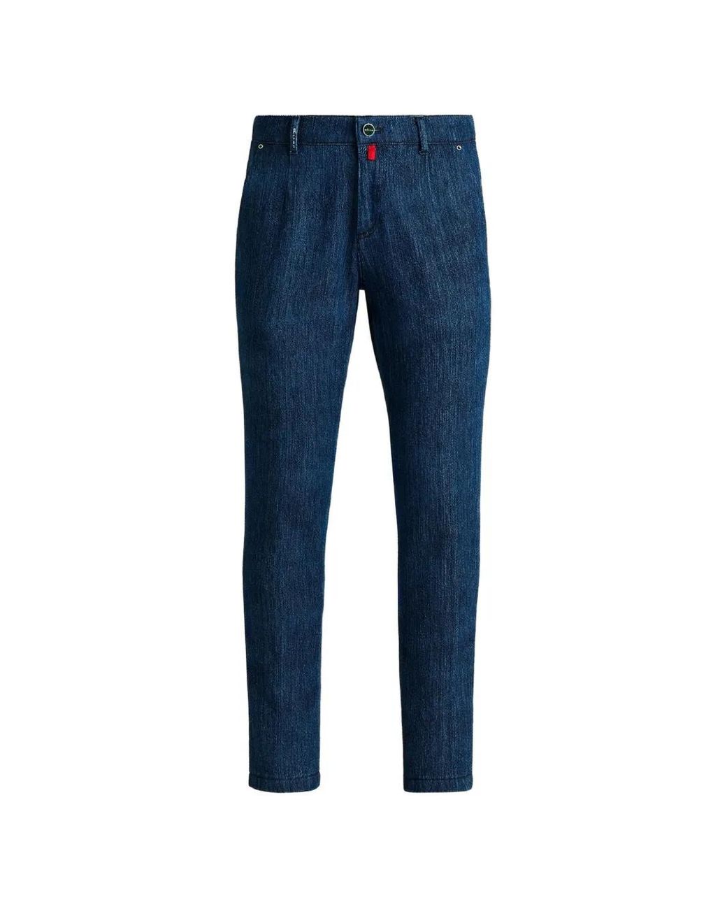 Kiton Blue Straight-Leg Trousers for men