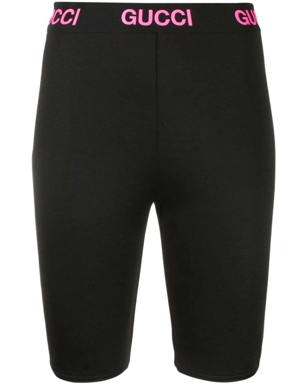 Gucci Black Biker Technical Jersey Shorts