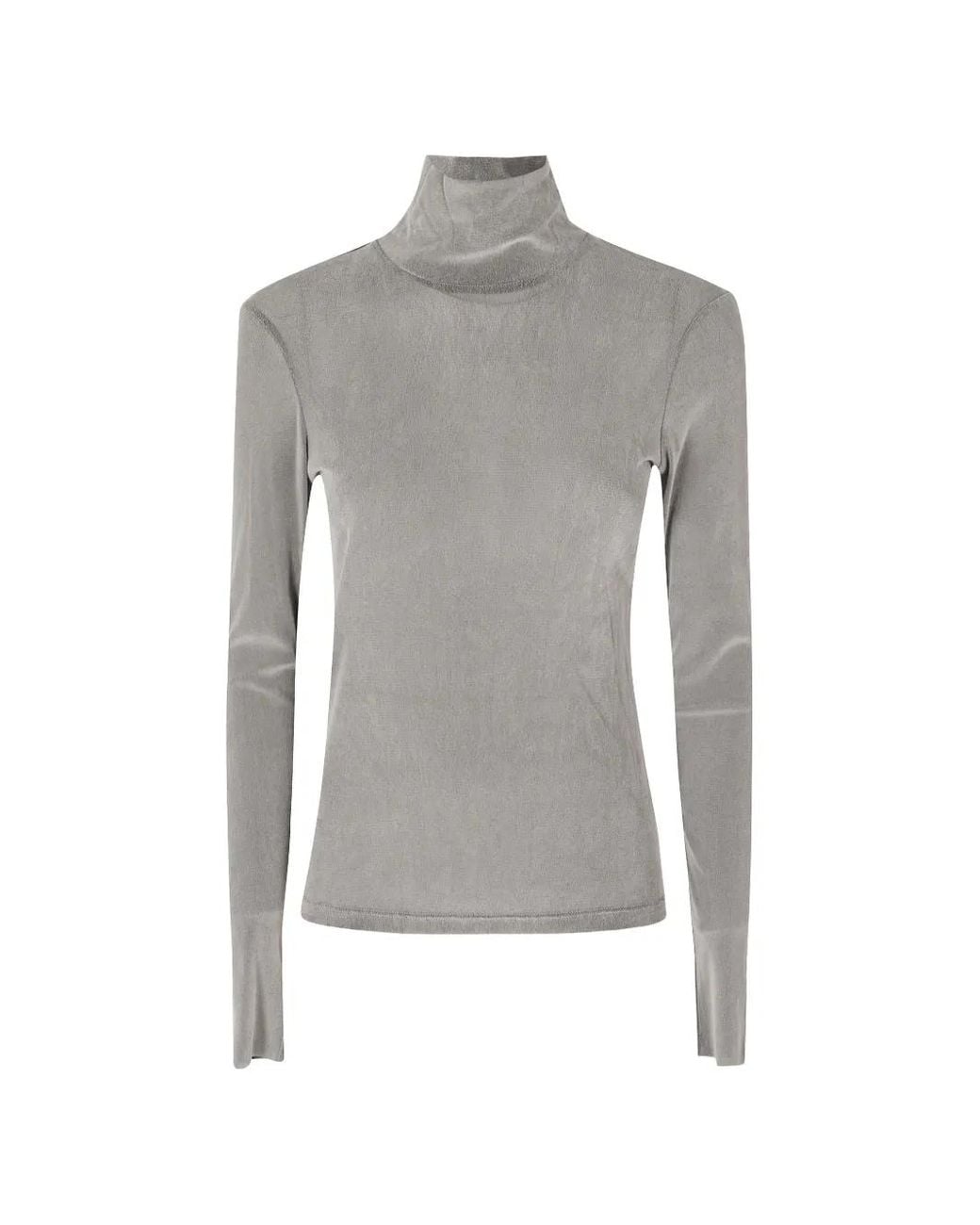 Tela Gray High-Neck Sweater