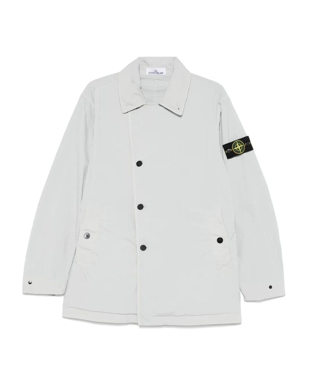 Veste À Patch Compass Stone Island pour homme en coloris White