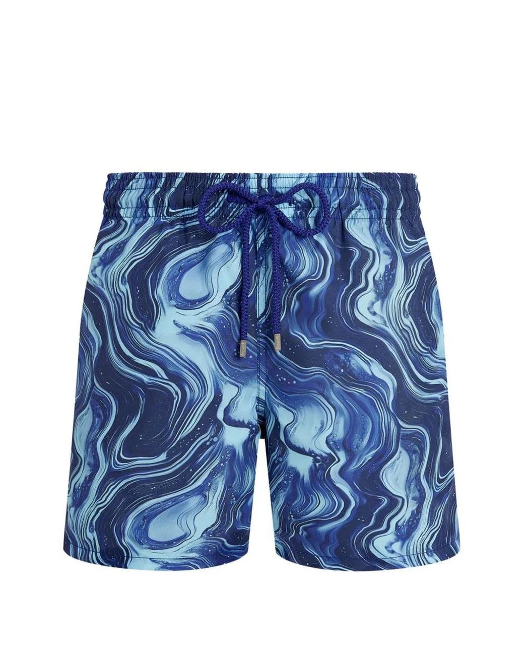 Vilebrequin Blue Moorea Swirl-Print Swim Shorts for men