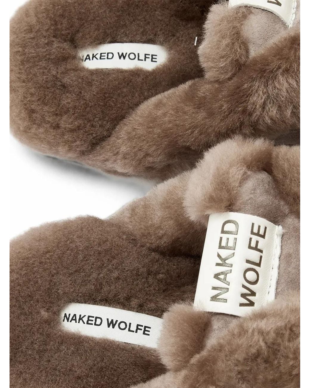 Naked Wolfe Brown Adorn Suede Mules