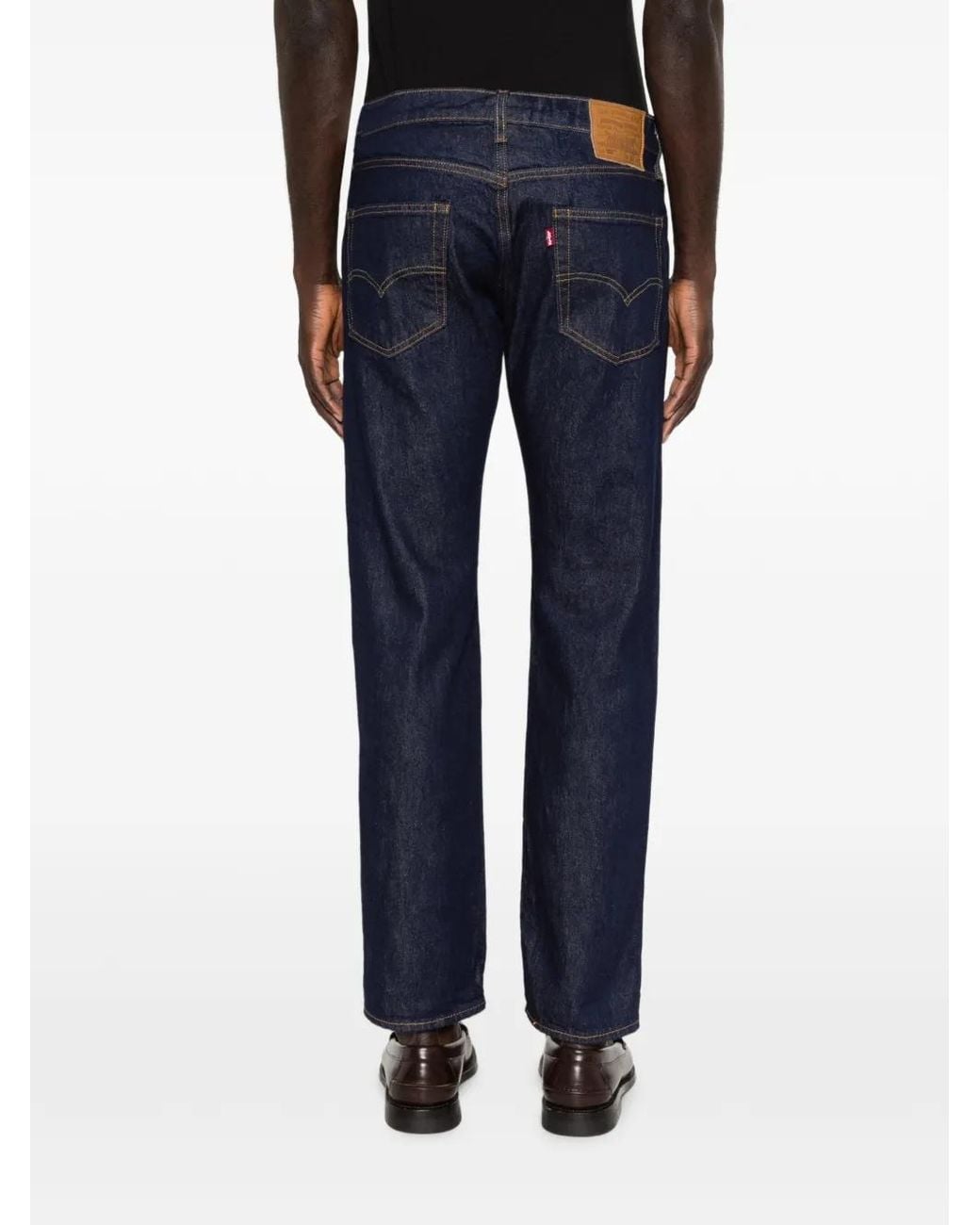 Levi's Blue 502 Taper Selvedge Jeans for men