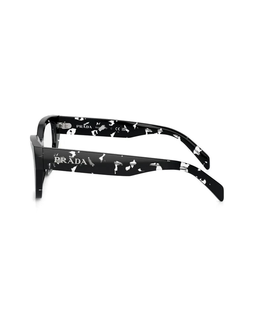 Prada Brown Tortoiseshell Geometric-Frame Glasses