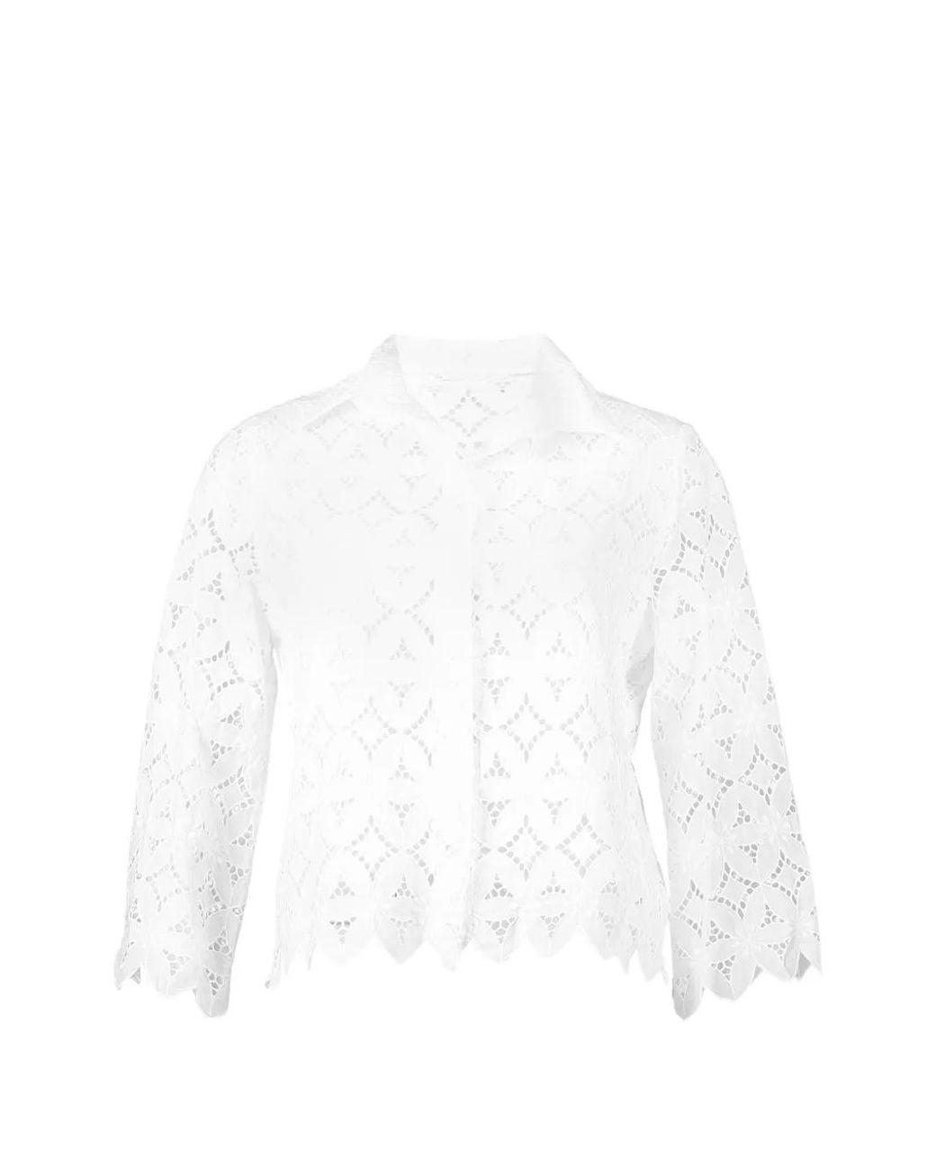 Temptation Positano Kanten Blouse in het White