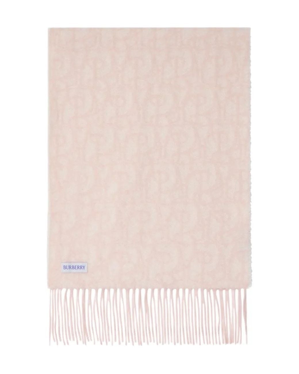 Burberry Natural Écharpe Frangée À Breloque B