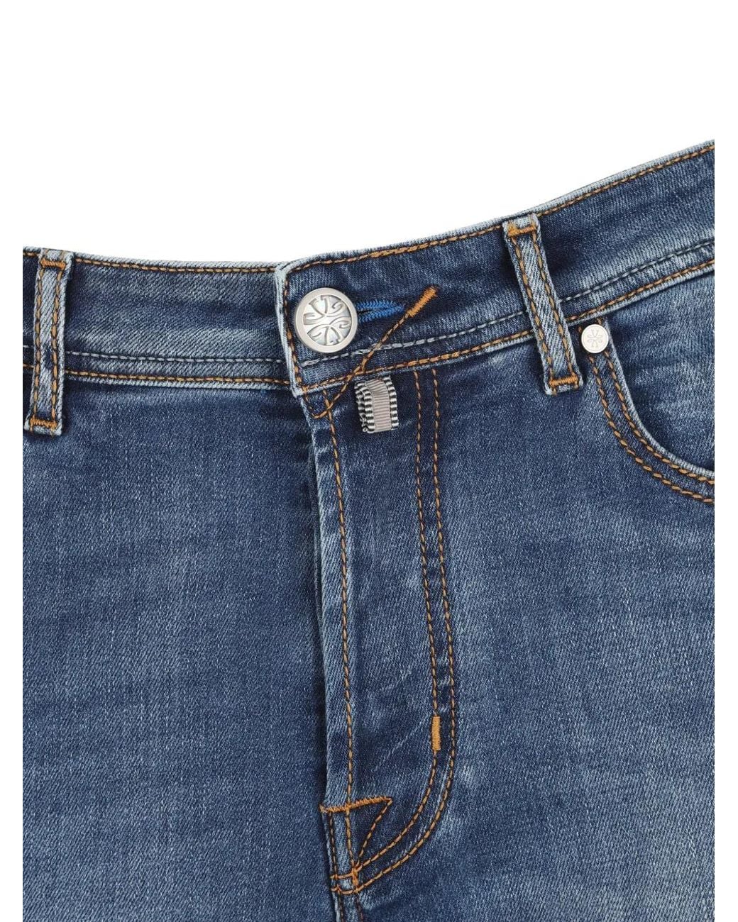 Jacob Cohen Blue Logo-Patch Regular Jeans for men
