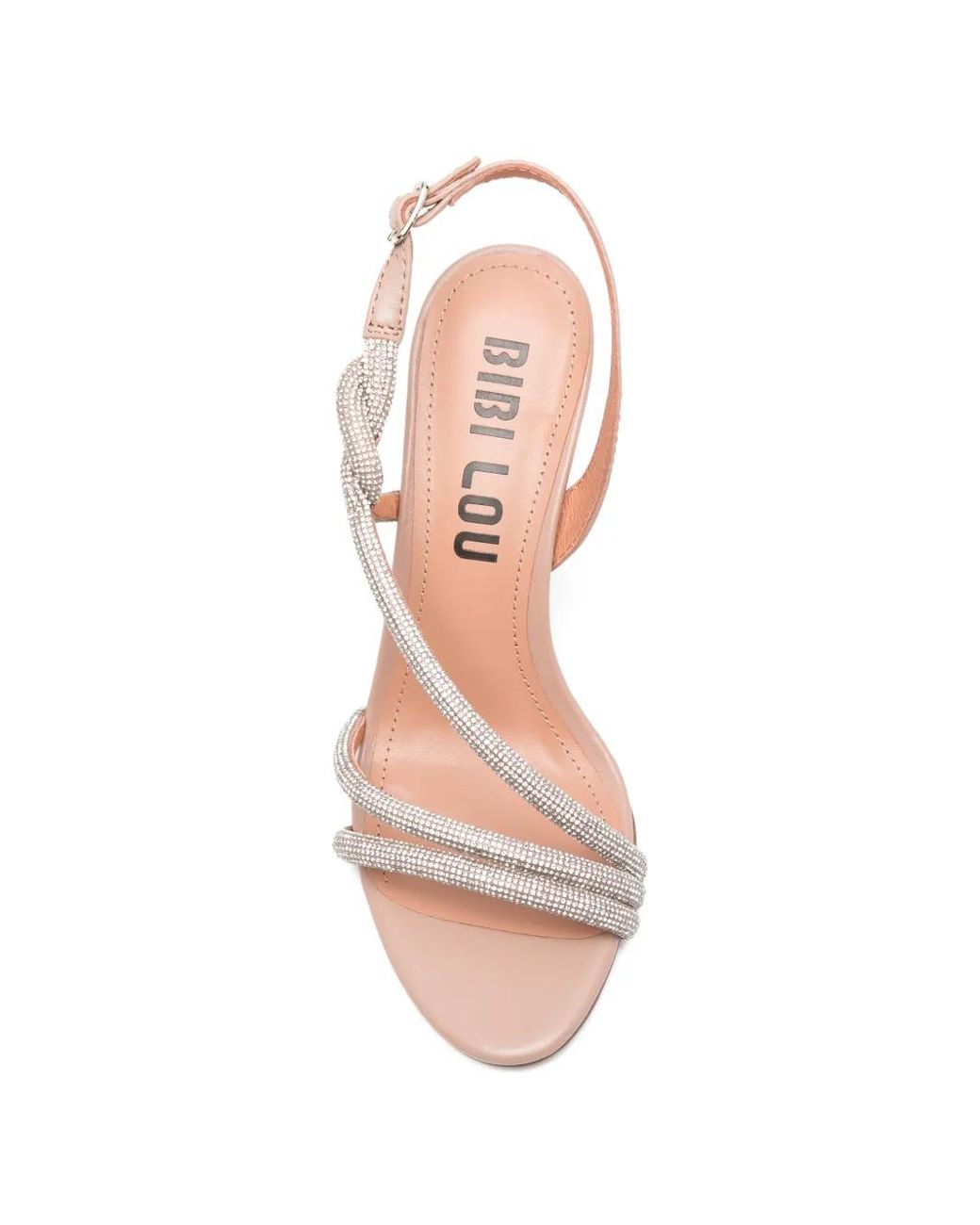 Bibi Lou Pink Crystal-Embellished Strappy Sandals