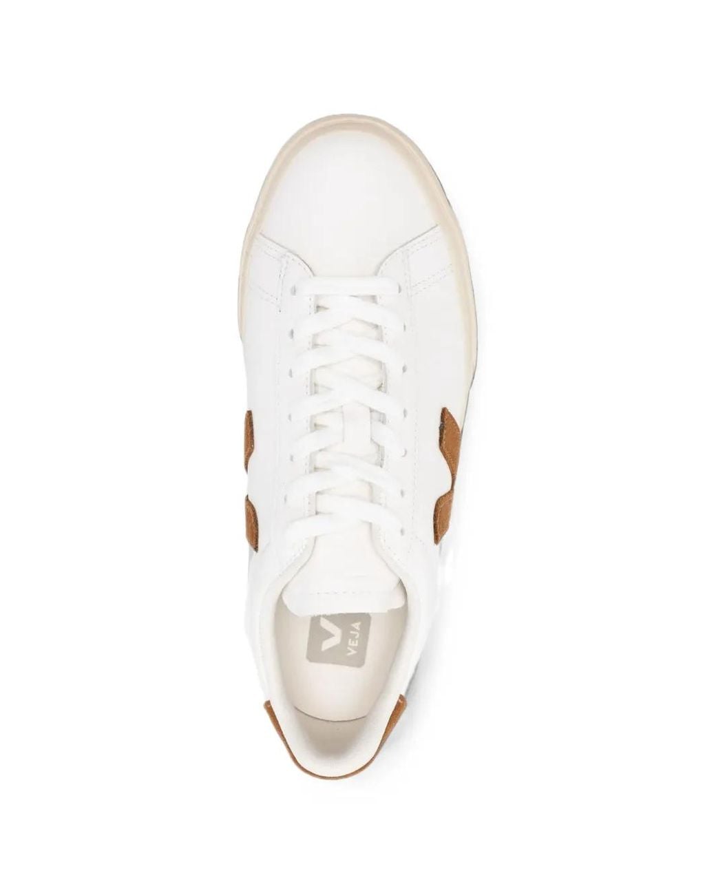 Veja White Campo Logo-Patch Low-Top Sneakers