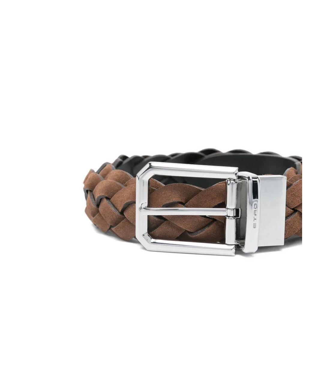 Etro White Leather Belt for men
