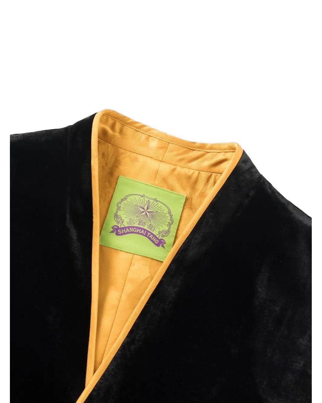 Shanghai Tang Black Lucky Egg Reversible Silk Vest
