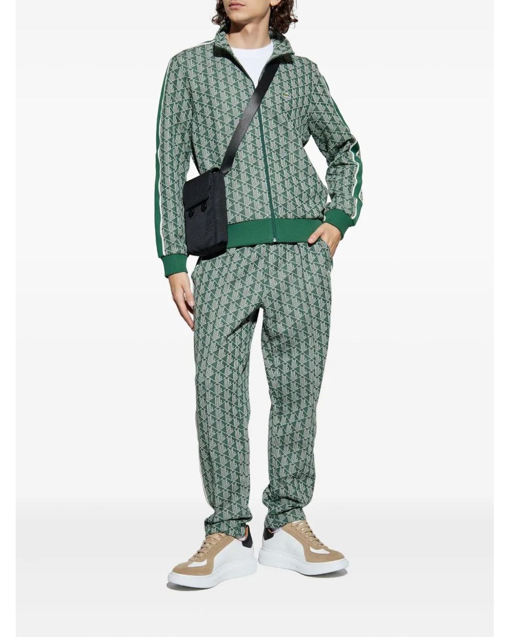 Lacoste Green Paris Monogram Trousers for men