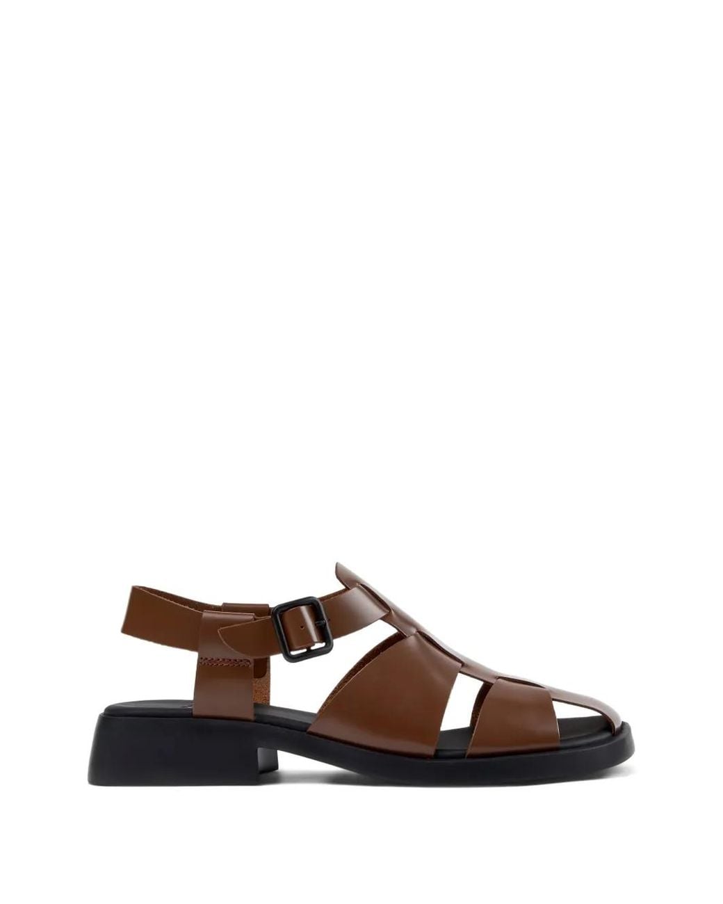 Camper Brown Dana Buckled Sandals