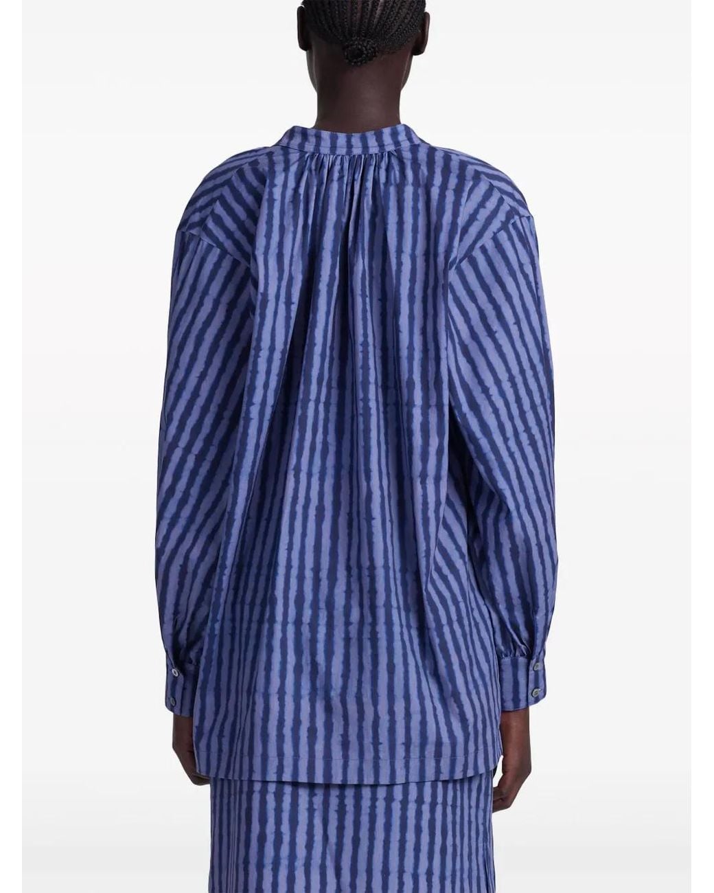 Altuzarra Blue Teresa Striped Cotton Shirt