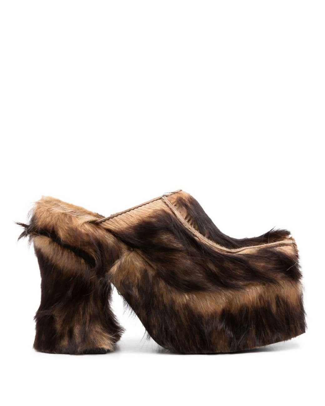 Eckhaus Latta 140mm Square-toe Platform Mules in Brown | Lyst