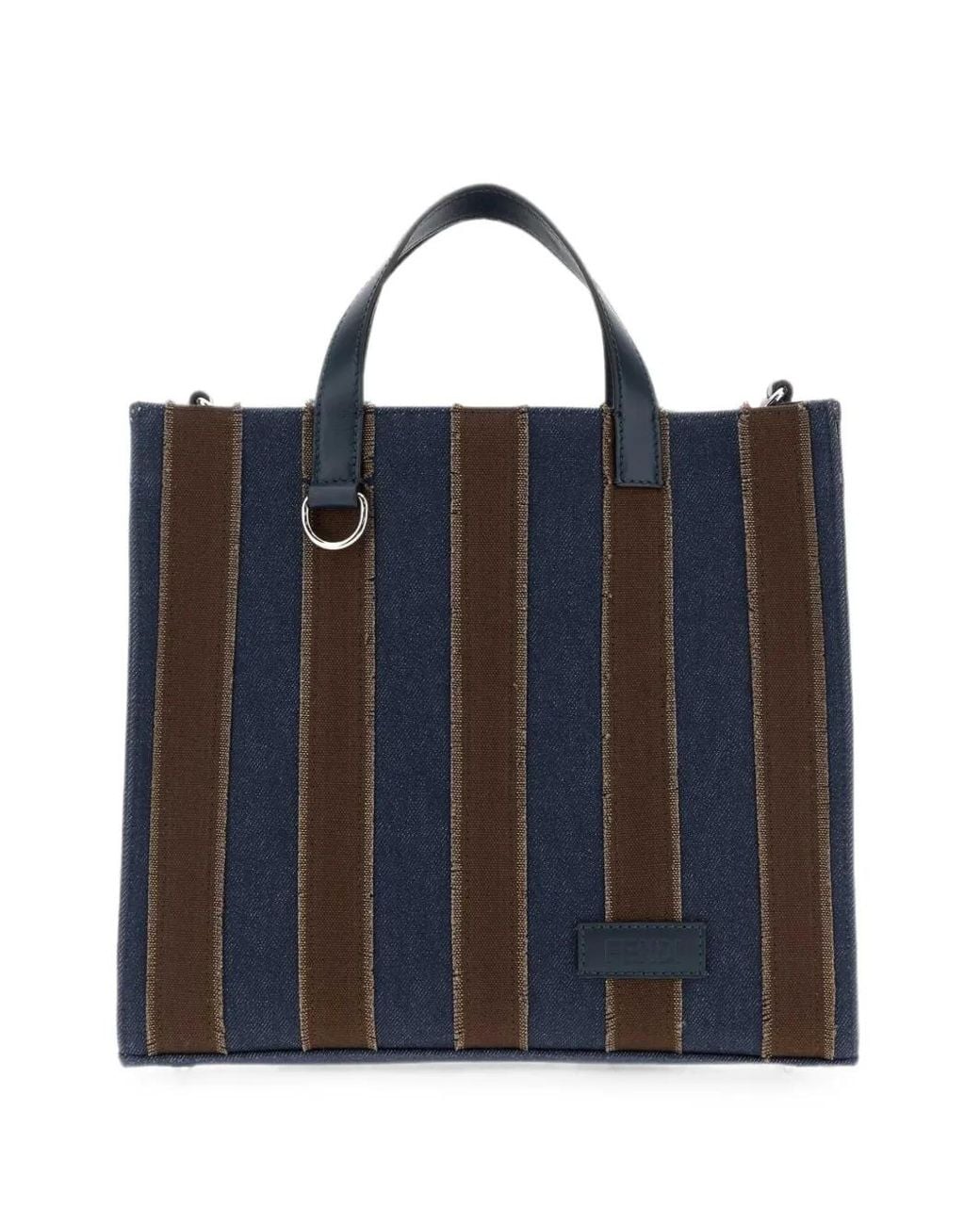 Fendi Blue Pequin Tote Bag for men