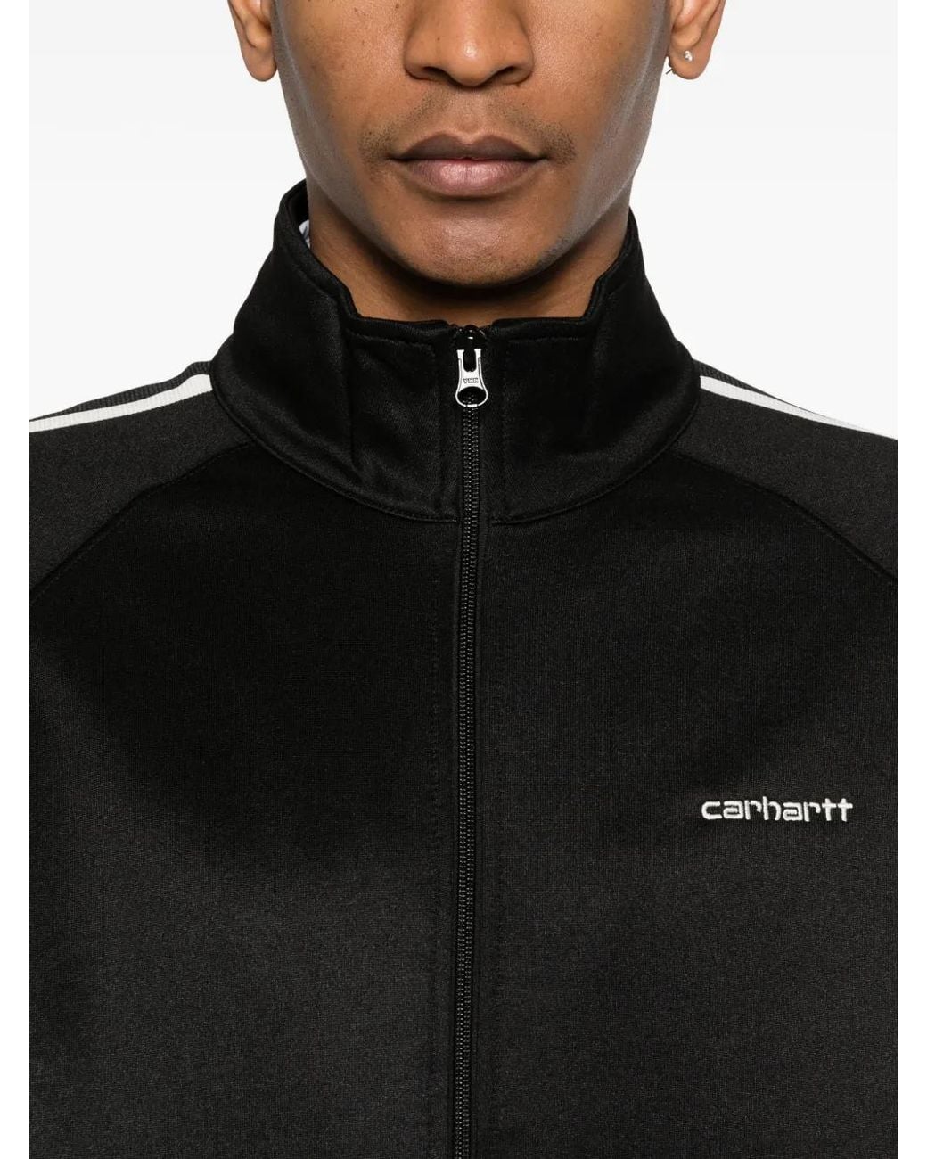 Carhartt Black Logo Zip Sweatshirt for men