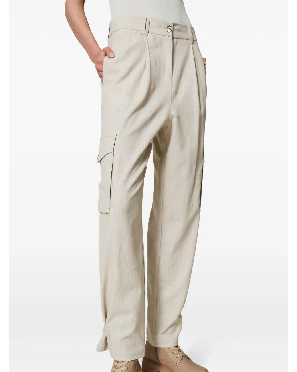 Twinset White X Myfo Cargo Trousers