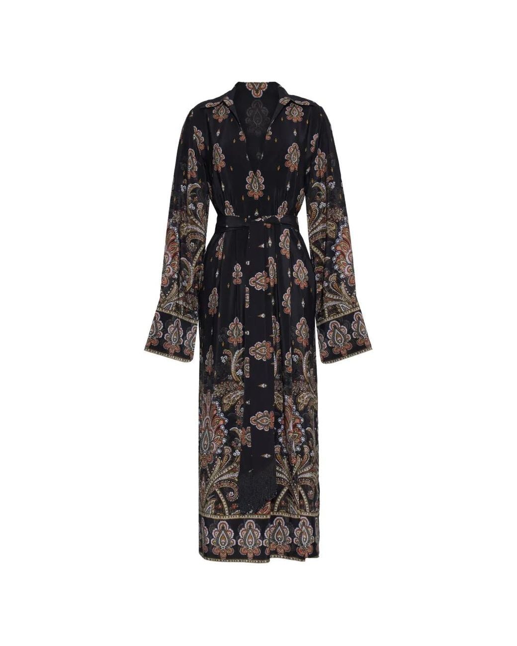 Cara Cara Black Viv Paisley-Print Midi Dress