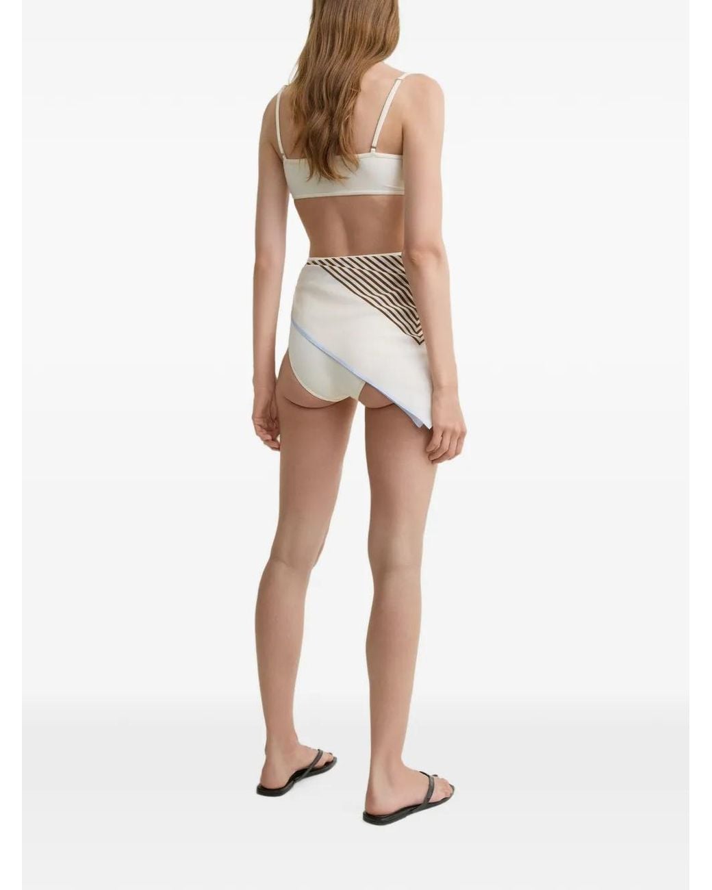 Totême White Balconette Bikini Top Ecru