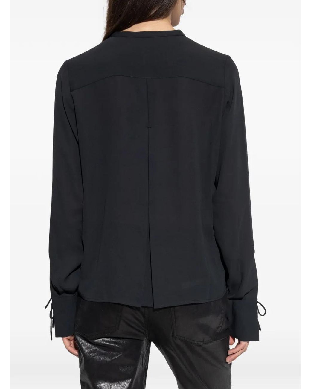 Rag & Bone Blue Arden Pleated Blouse
