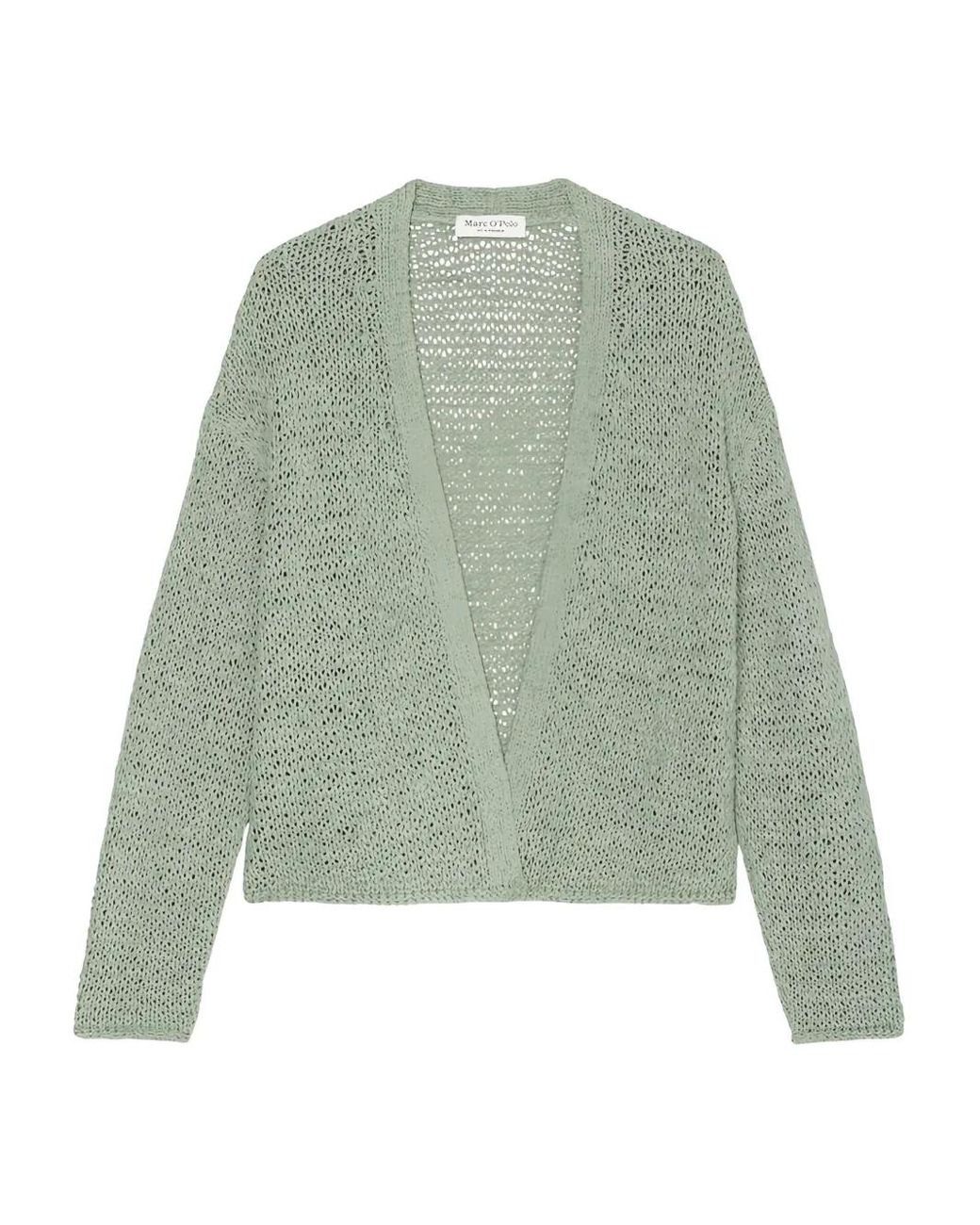 Marc O' Polo Green Open-Knit Cardigan
