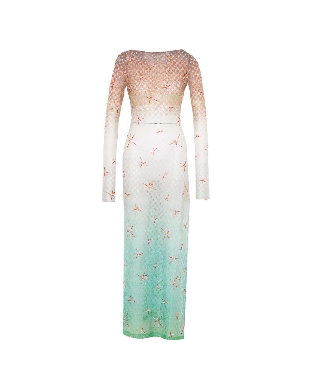Missoni Green Robe De Plage À Manches Longues
