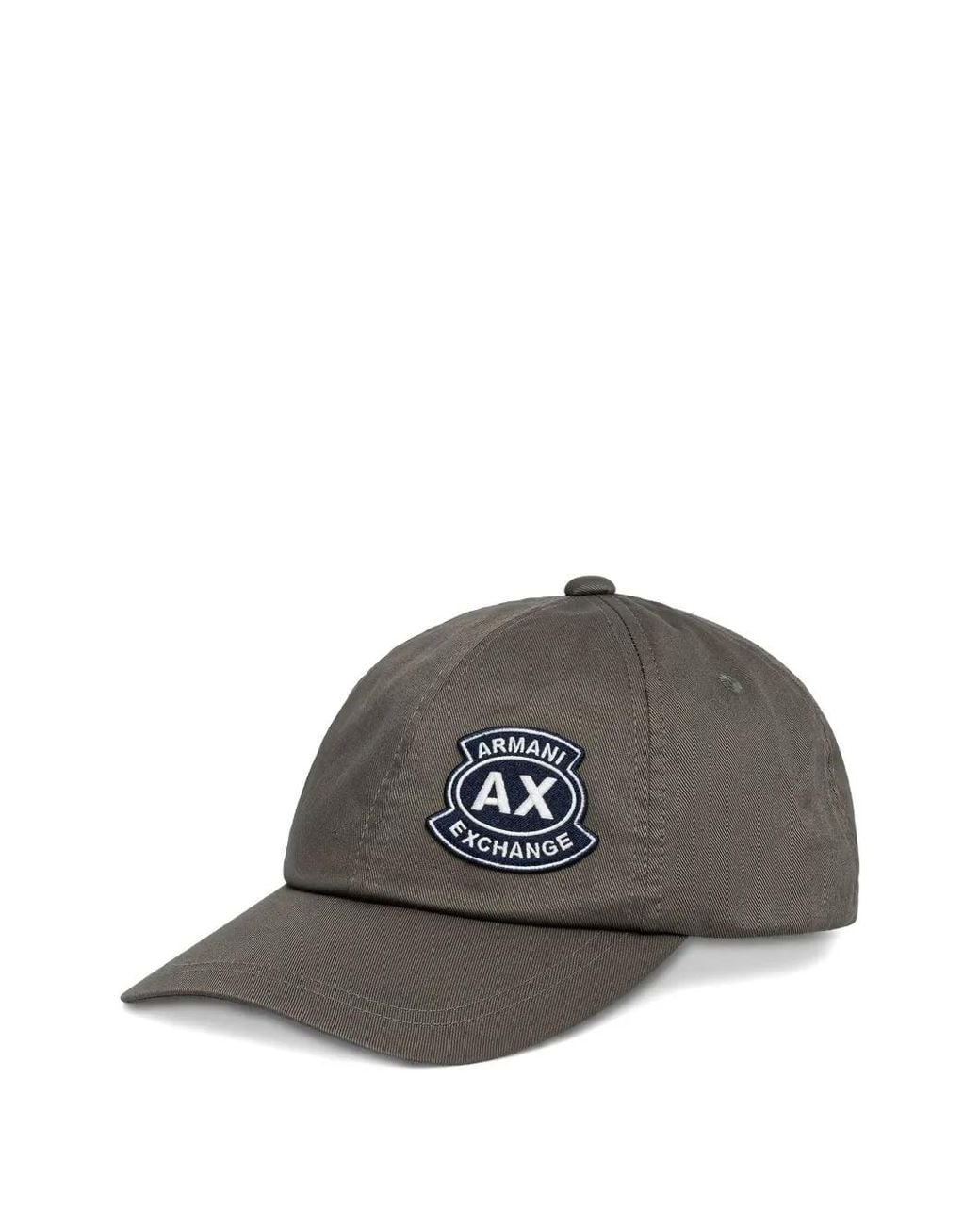 ARMANI EXCHANGE Gray Logo-Patch Baseball Cap for men
