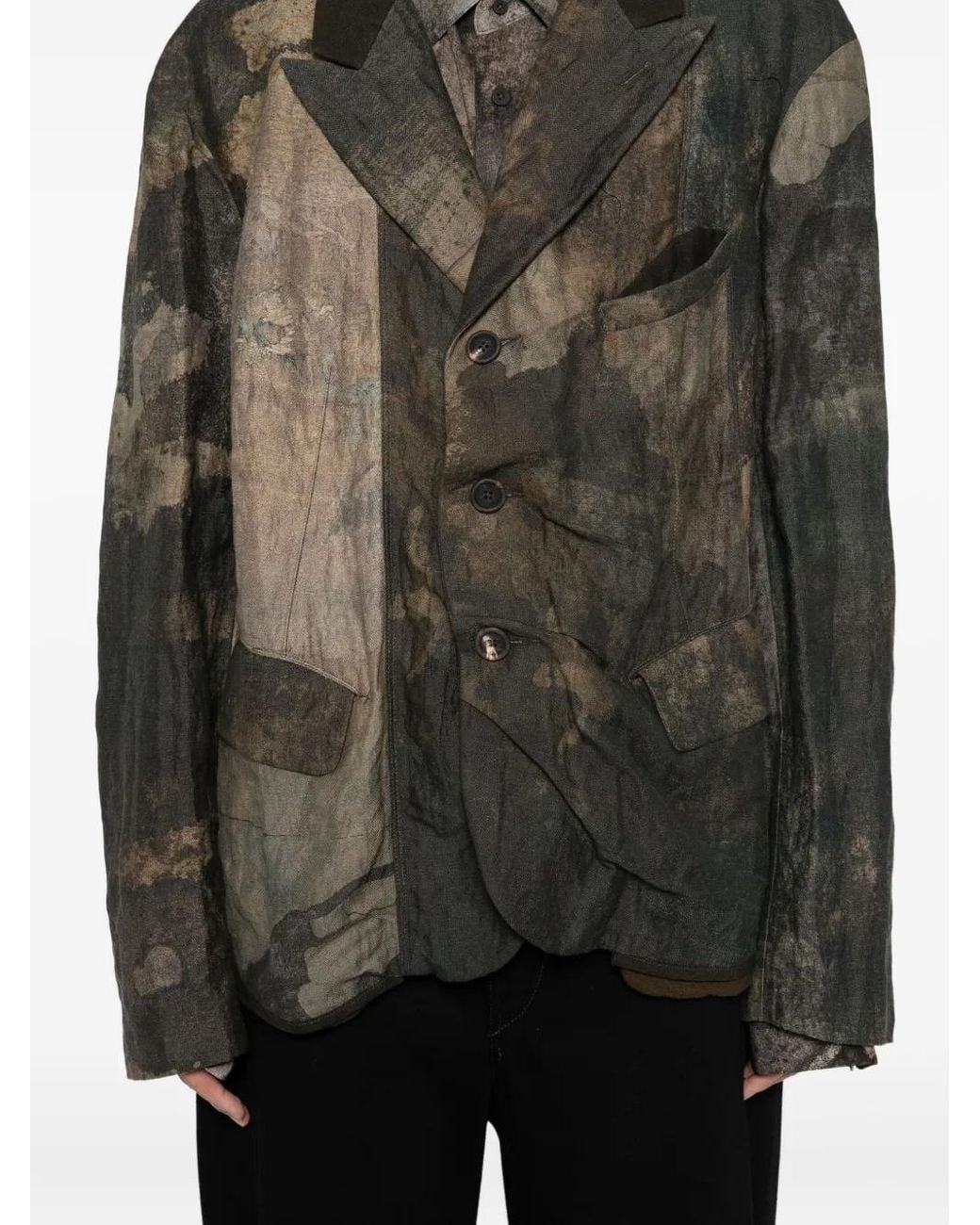 Blazer Estampado Ziggy Chen de hombre de color Green