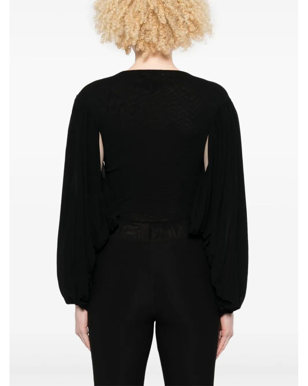Philosophy Di Lorenzo Serafini Black Draped Bodysuit
