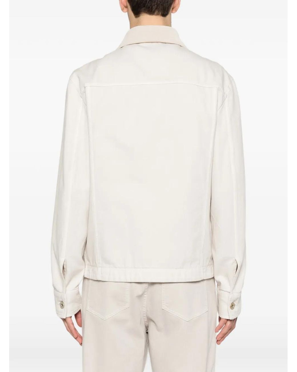 Eleventy White Collar Pocket Jacket for men