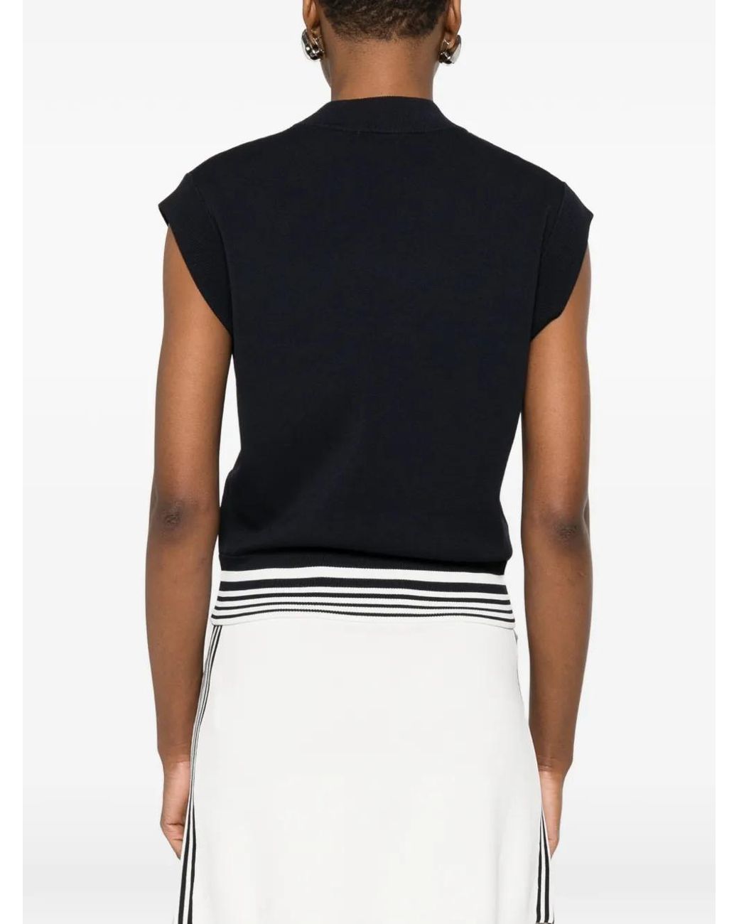 Autry Black Stripe-Detailed Vest