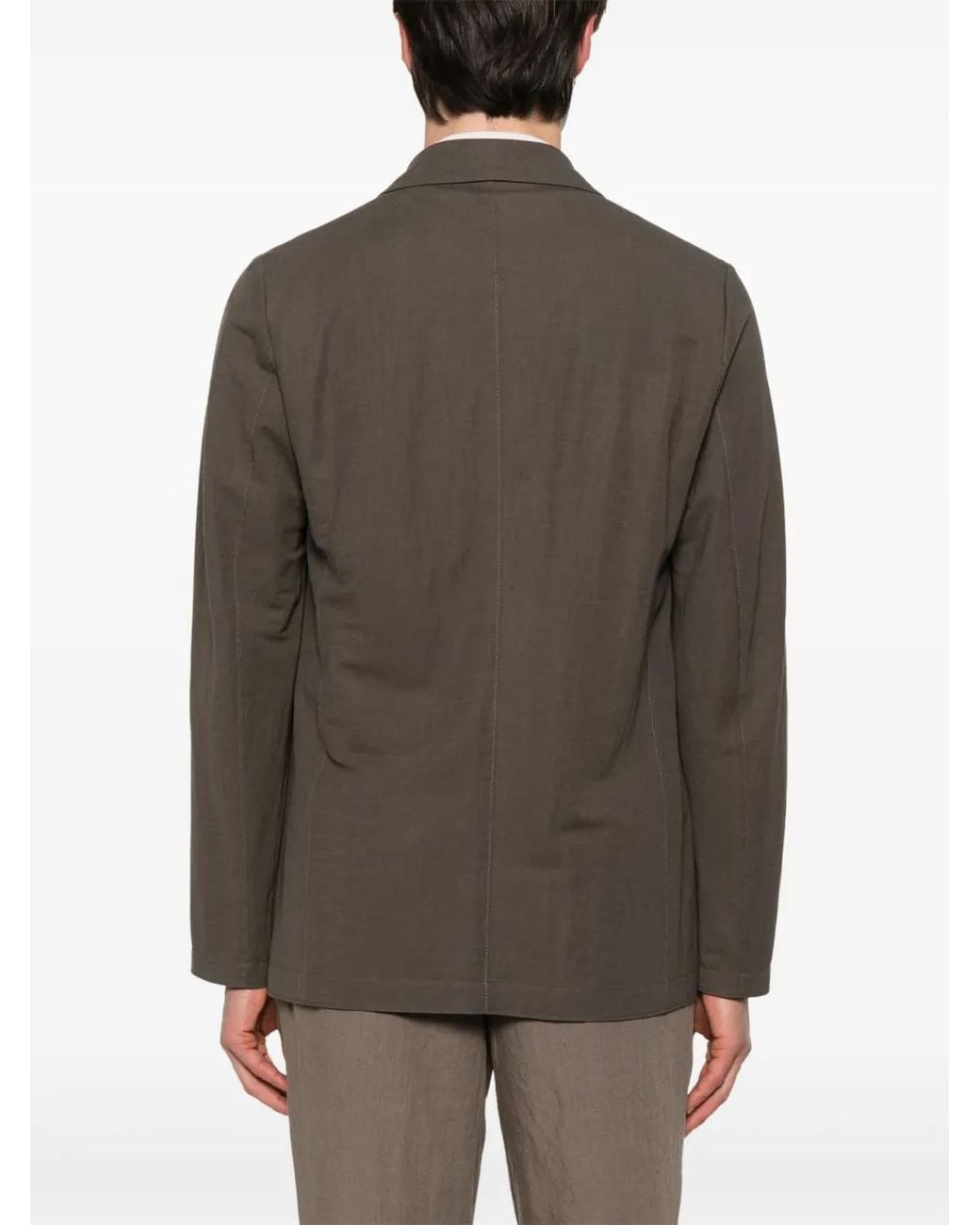 Harris Wharf London Brown Single-Breasted Blazer for men