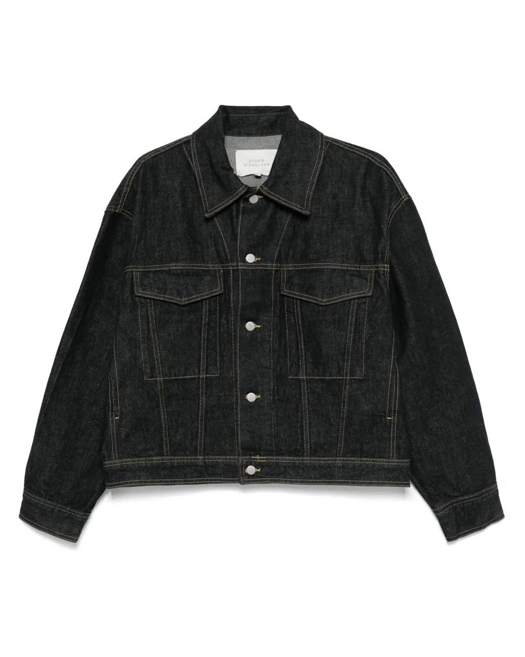 メンズ Studio Nicholson デニムジャケット ブラック | Lyst