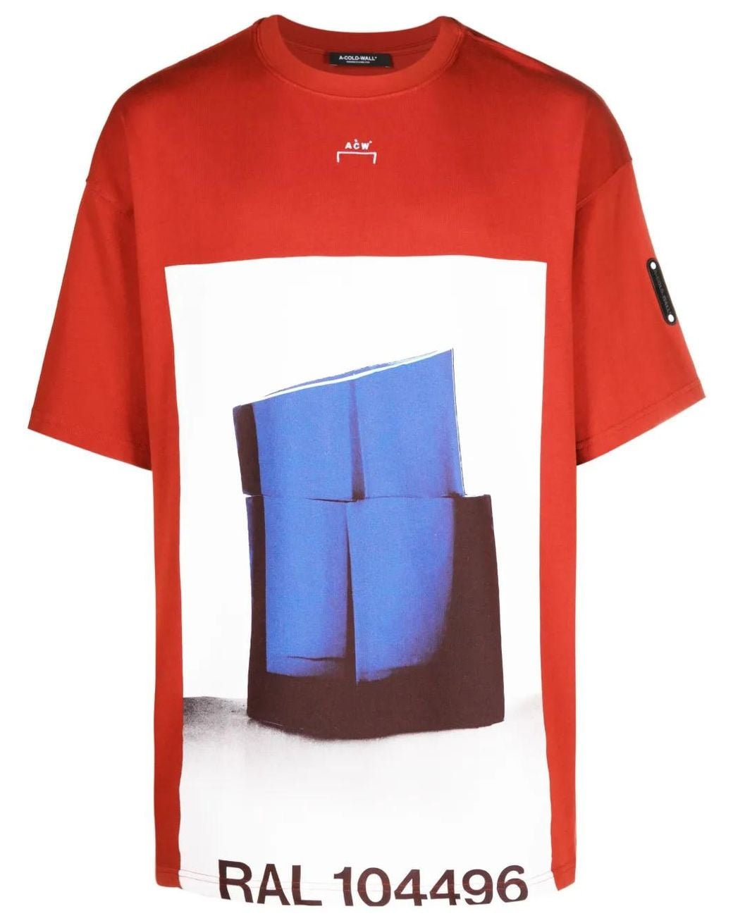 A_COLD_WALL* Red Graphic-Print Short-Sleeve T-Shirt for men