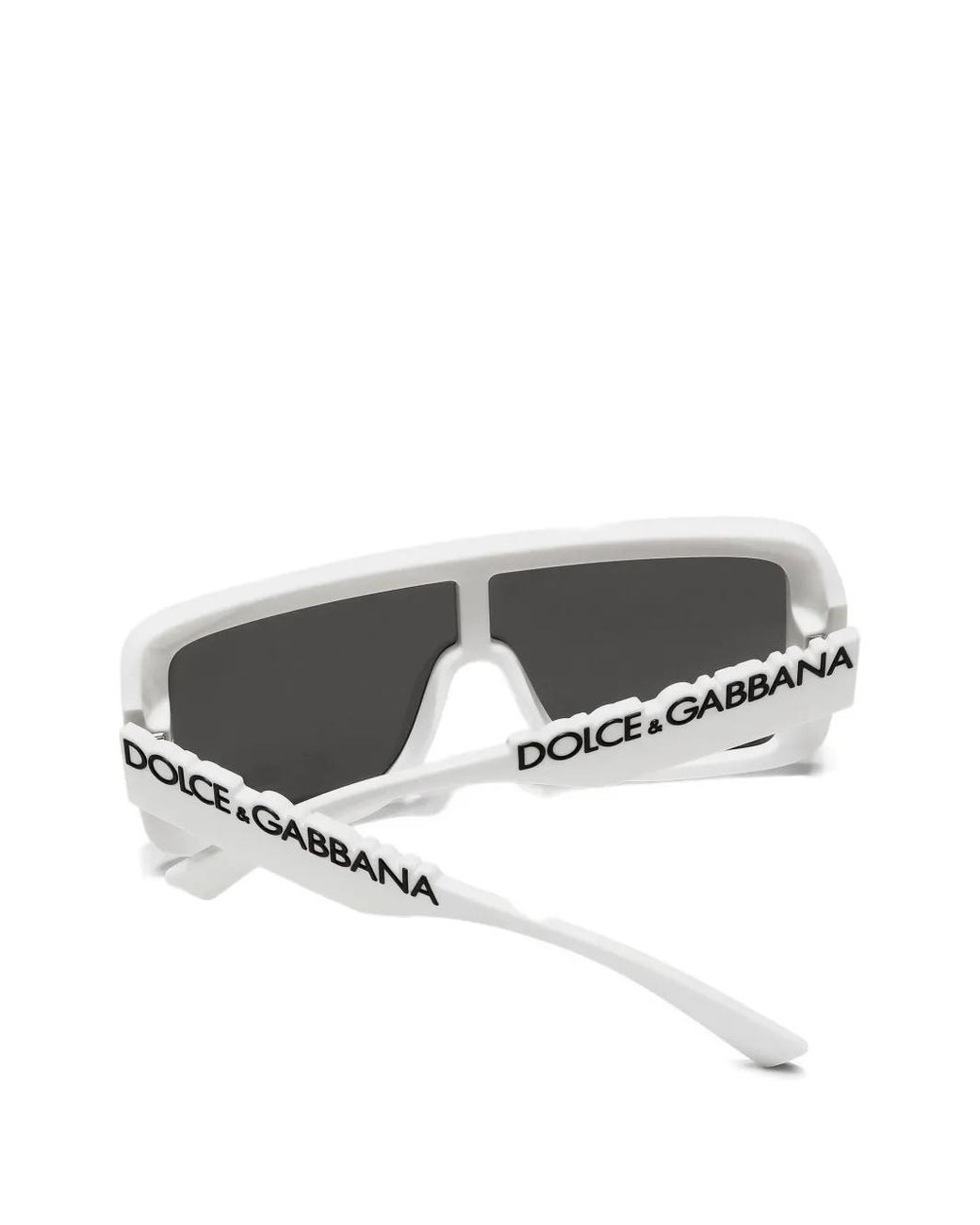 Dolce & Gabbana Gray Logo Rectangle-Frame Sunglasses