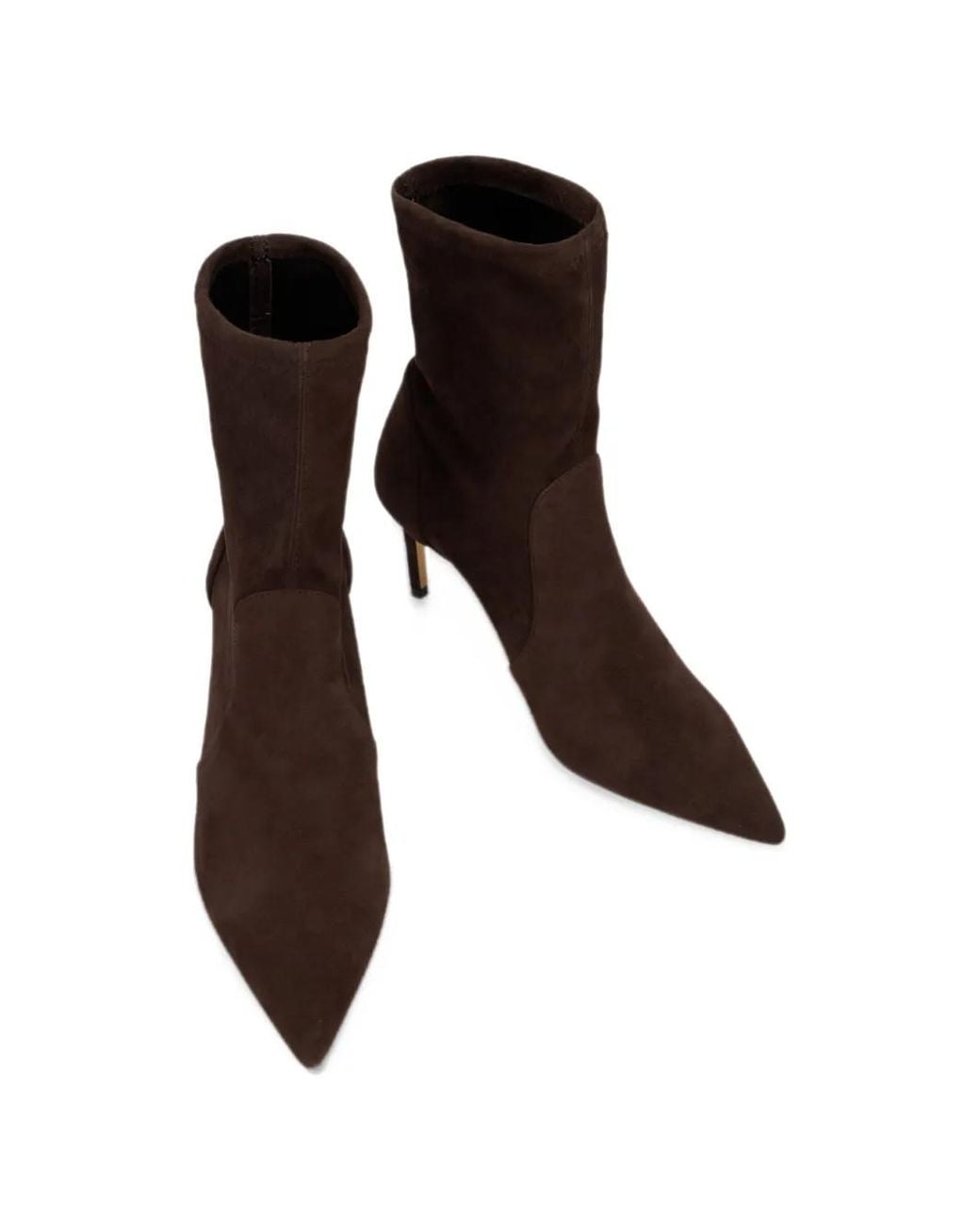 Stuart Weitzman Brown Stuart Power Pointed-Toe Ankle Boots