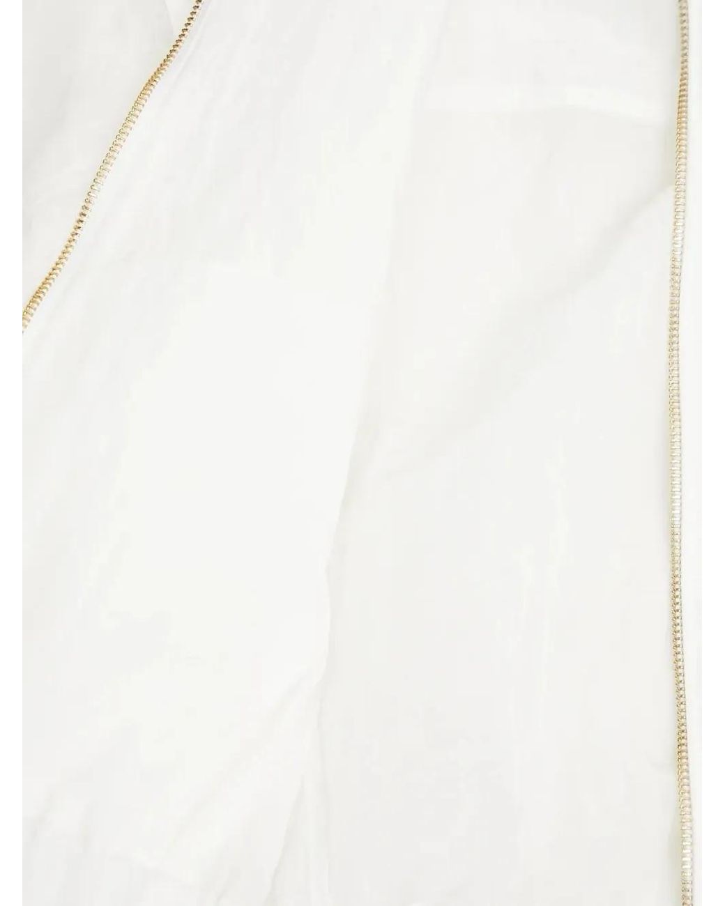 Guess White Florie Zip-Fastening Drawstring Jacket