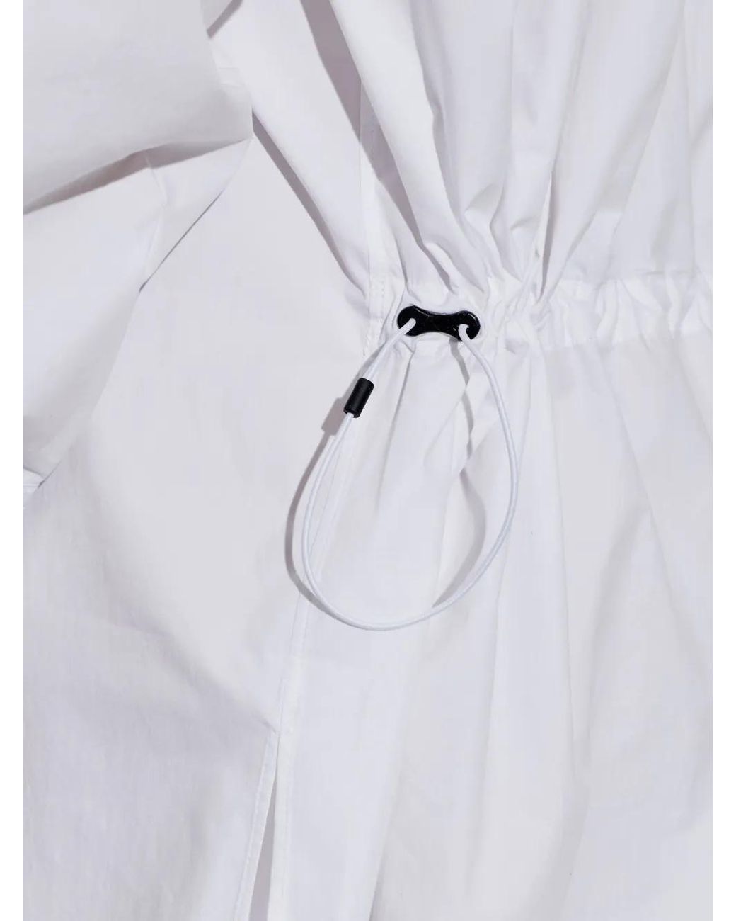 Coperni White Drawstring-Waist Shirt