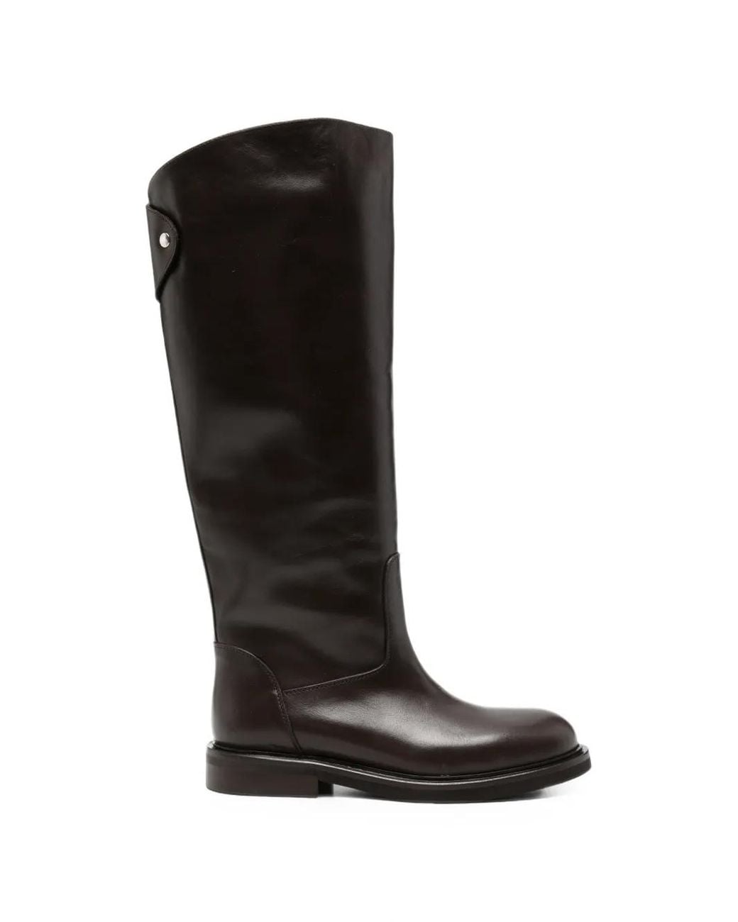 Poeve Black Zip-Fastening Knee-High Boots