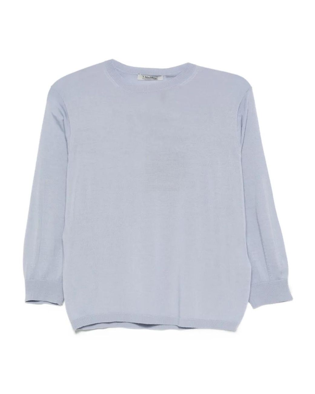 Max Mara Blue Round-Neck Sweater