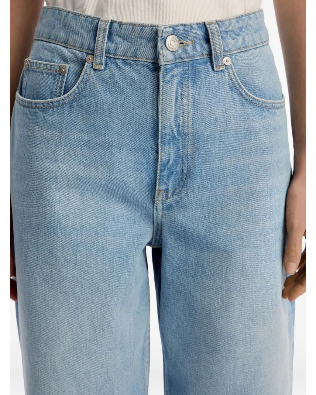 12 STOREEZ Blue 415 Wide-Leg Jeans