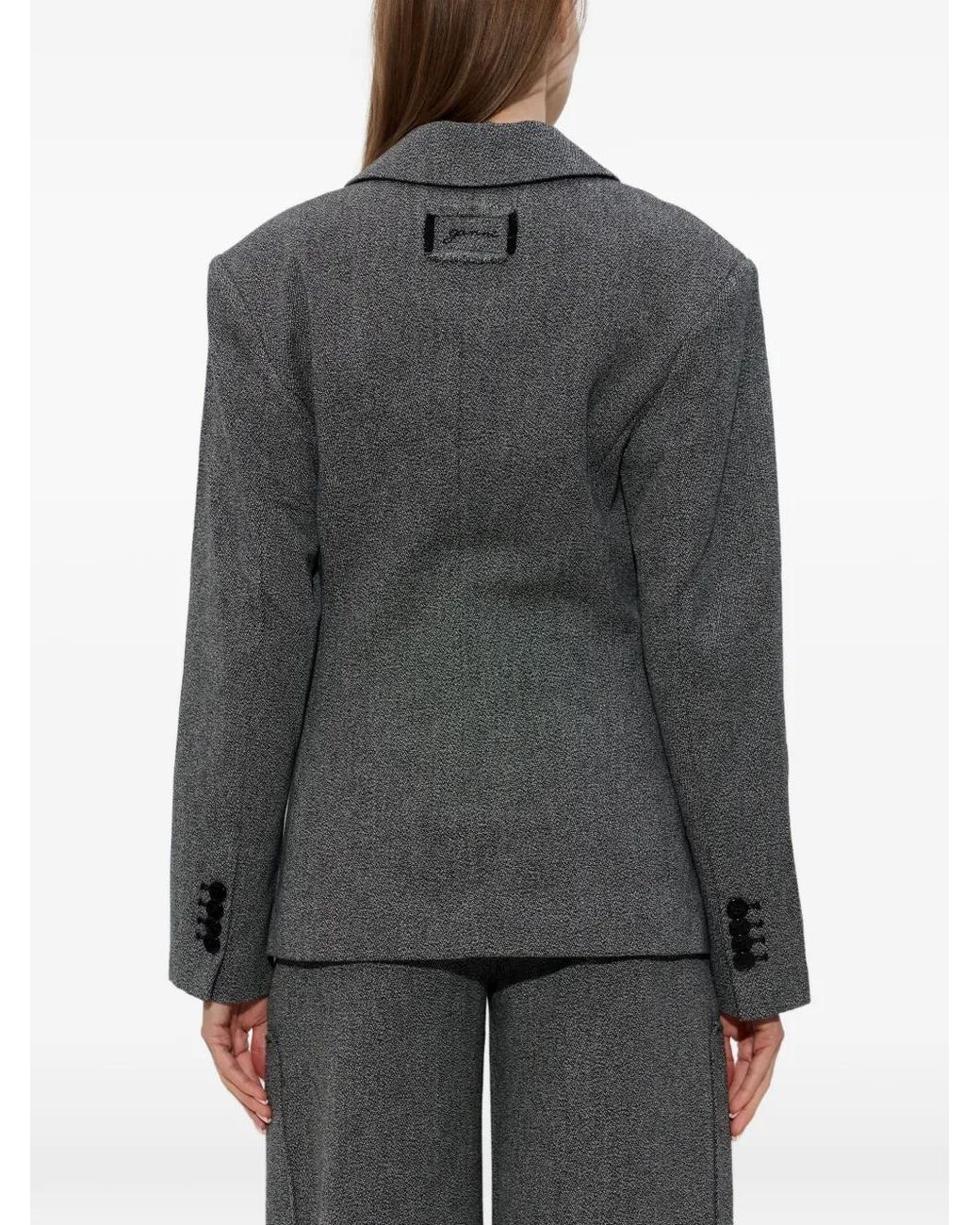 Ganni Gray Blazer With Pockets