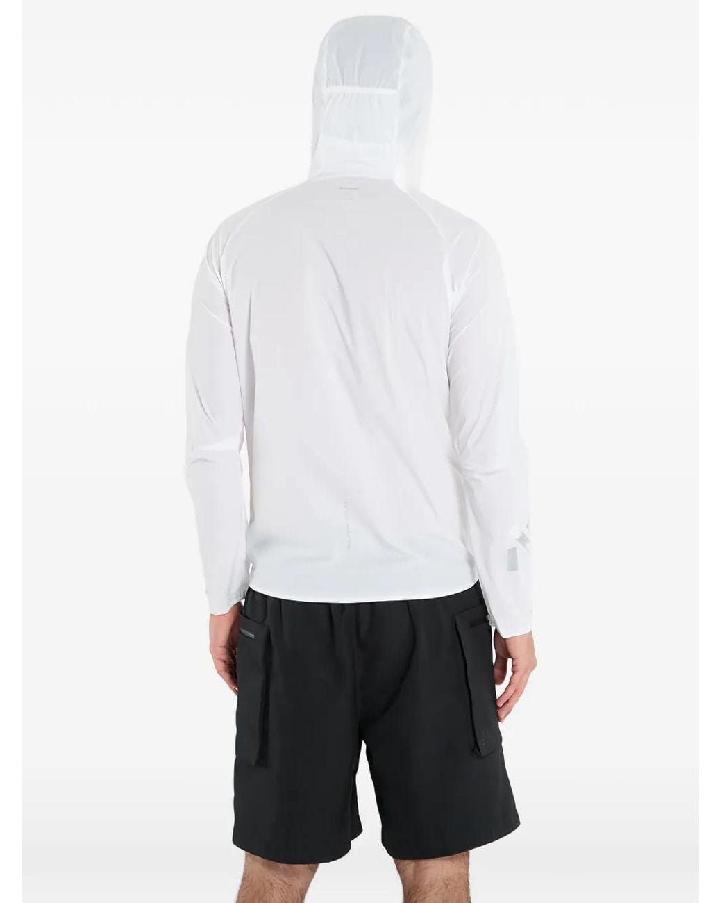 NNormal White Hooded Trail Wind Jacket for men