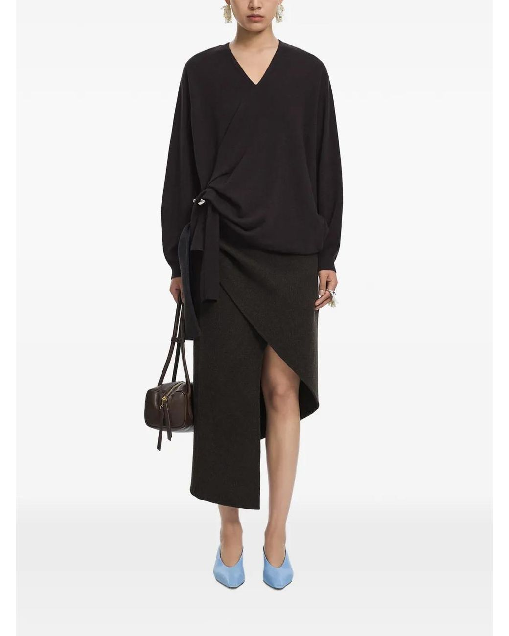 JNBY Black Pull À Design Cache-Cœur O-Shape