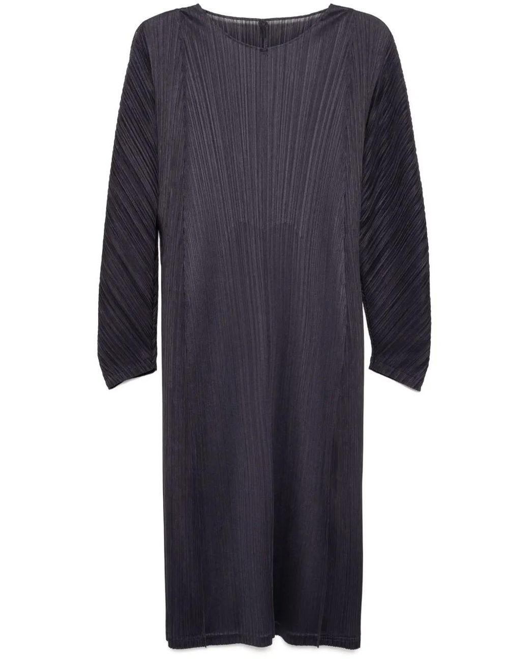Pleats Please Issey Miyake Blue Lantern Pleated Dress