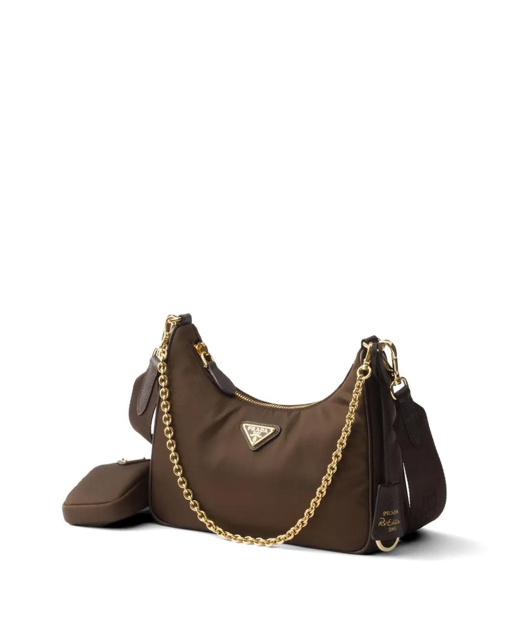 Prada Brown Re-Nylon 2005 Nylon Shoulder Bag
