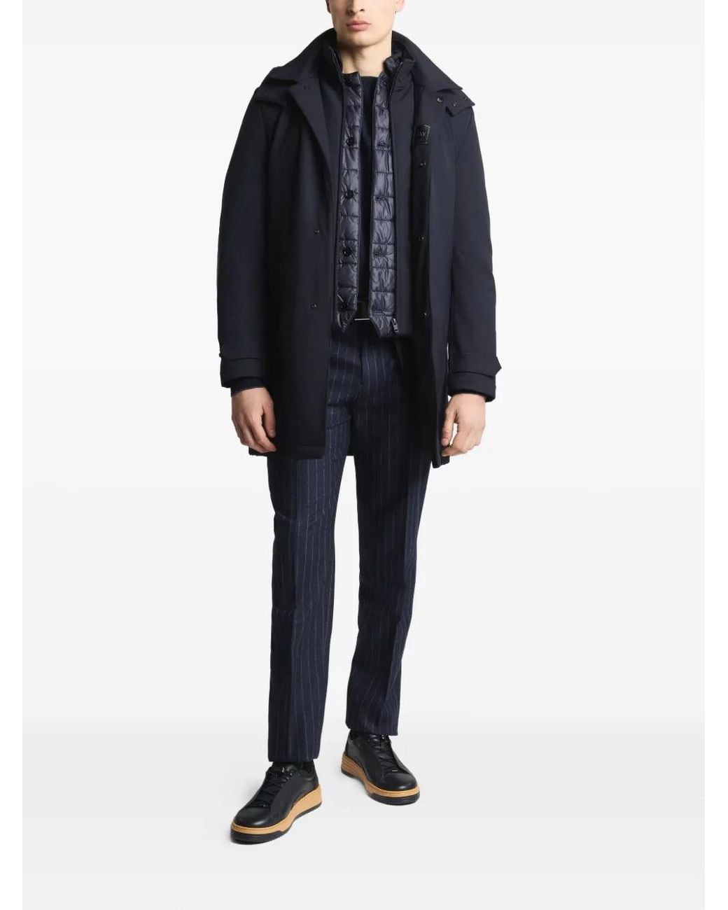 Fay Blue Hooded Coat for men